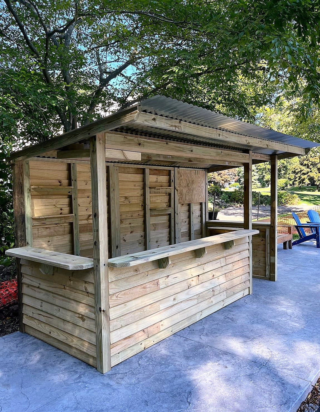 The Dartford - Dunbar 13 x 5 Outdoor Bar with Dartboard Extension