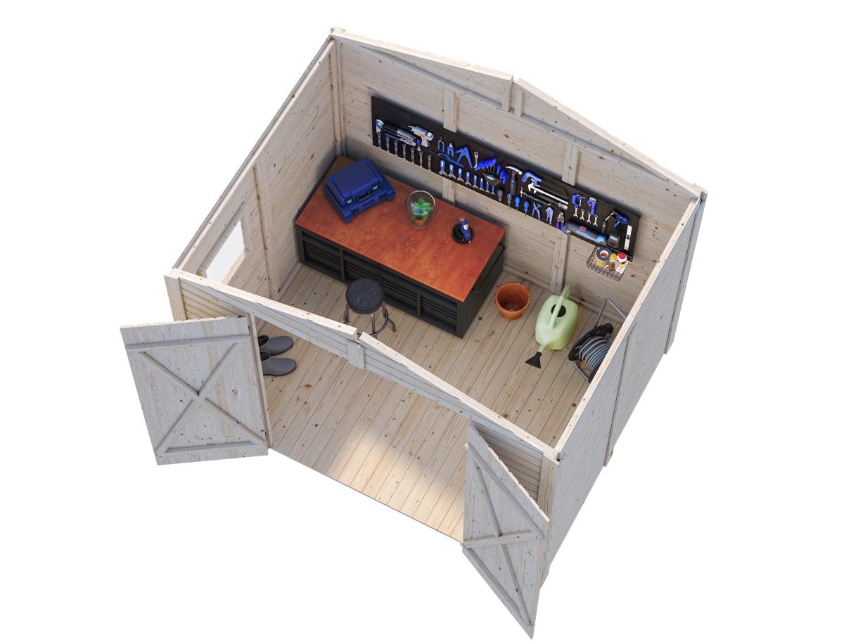Palmako Dan 4.5 m² Garden Shed – 243 x 190 cm