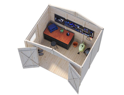 Palmako Dan 4.5 m² Garden Shed – 243 x 190 cm