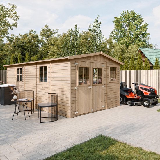 Timbela M337 - Wooden Garden House 14.94 m² - 516x324xH226 cm - Without Floor