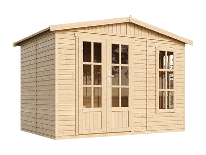 Timbela M334FB Garden Office with Floor and Roof Panels 6 m² – 232 x 332 x 222 cm (Green)