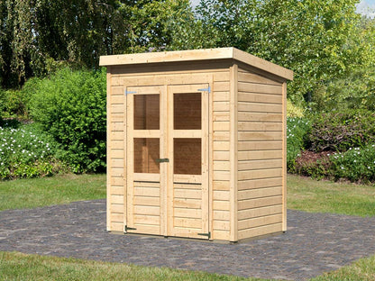 Karibu Tool House Merseburg 2 ECO 14mm Untreated – 189 x 142 x 220 cm