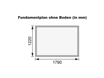 Karibu Tool House Merseburg 2 ECO 14mm Untreated – 189 x 142 x 220 cm