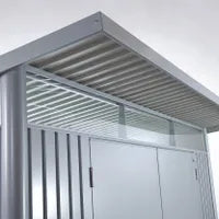 Biohort AvantGarde A8 Metal Garden Shed Single Door – 260 x 340 x 222 cm | Silver Metallic