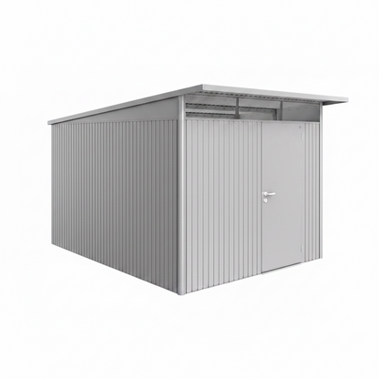 Biohort AvantGarde A8 Metal Garden Shed Single Door – 260 x 340 x 222 cm | Silver Metallic
