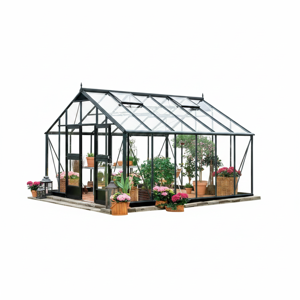14x12 Juliana Gartner Aluminium Greenhouse - 3mm Toughened Glass