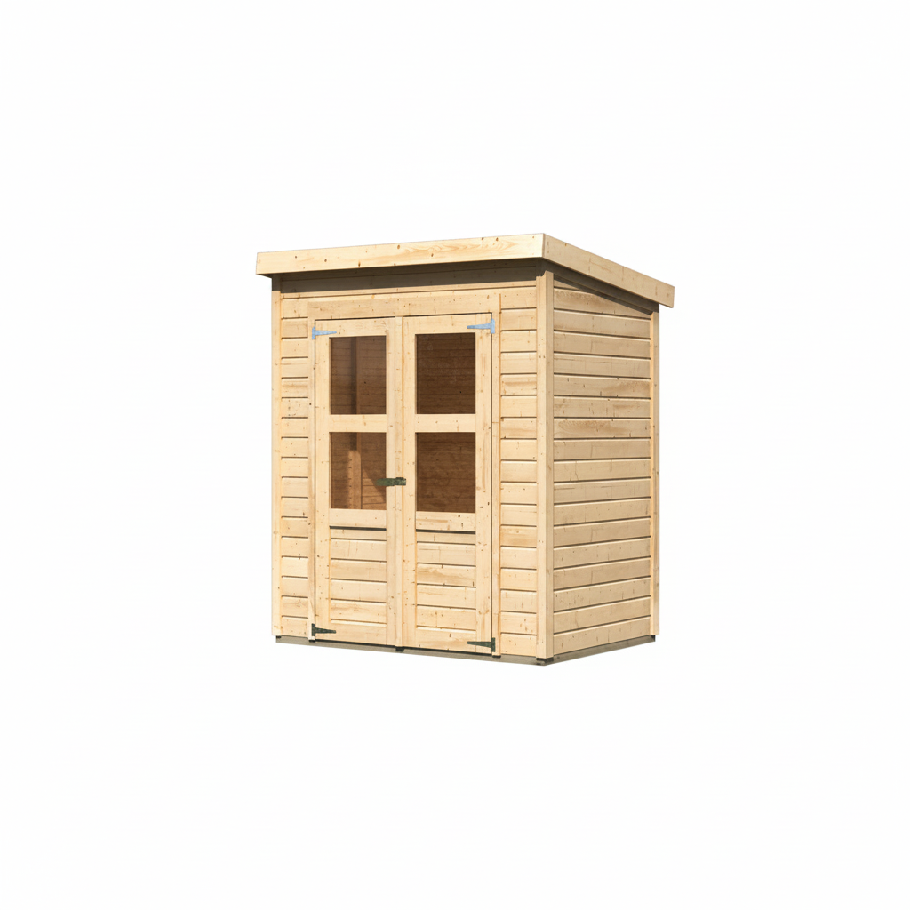 Karibu Tool House Merseburg 2 ECO 14mm Untreated – 189 x 142 x 220 cm