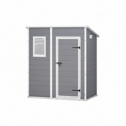 Keter Resin Garden Shed Manor Pent 6x4 – 183.5 x 111 x 200.5 cm | Grey