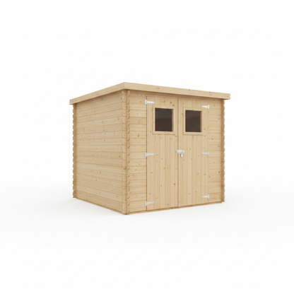 Timbela M311 - Wooden Garden Shed 2.22 m² - Workshop for Tool and Bicycle Storage