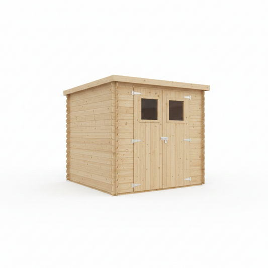 Timbela M311 - Wooden Garden Shed 2.22 m² - Workshop for Tool and Bicycle Storage