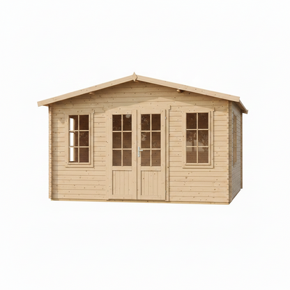 Timbela M334FB Garden Office with Floor and Roof Panels 6 m² – 232 x 332 x 222 cm (Green)